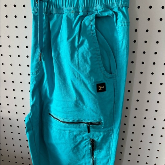 Bright Blue Jogger Pants with Zipper Pockets - Picture 5 of 15